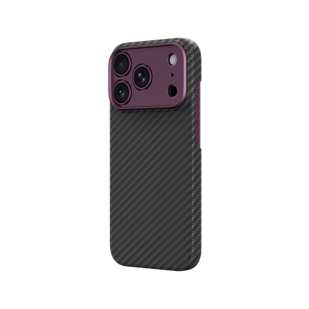 Apple iPhone 18 Pro Kılıf M-safe Şarj Özellikli 1500D Aramid Fiber Lens Korumalı Amazingthing Titan Max Serisi Karbon Kapak - 1