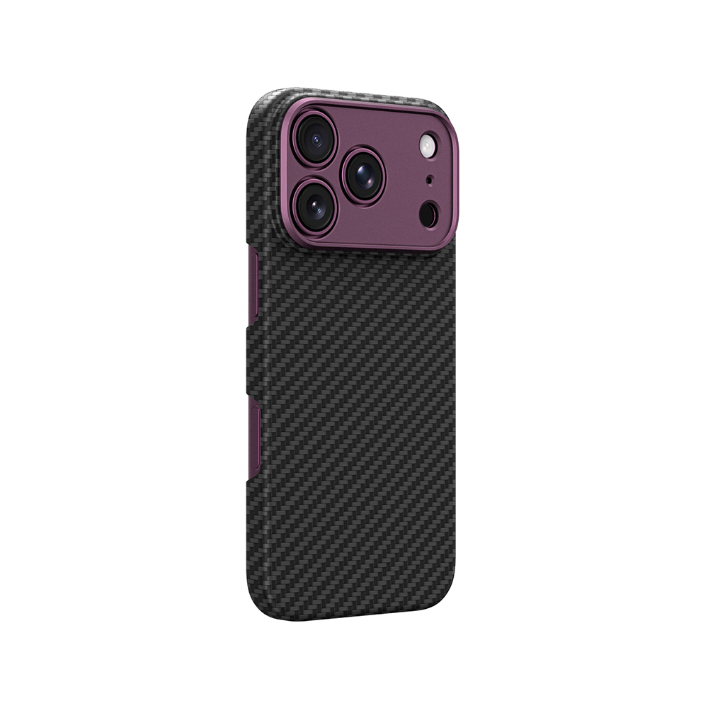 Apple iPhone 18 Pro Kılıf M-safe Şarj Özellikli 1500D Aramid Fiber Lens Korumalı Amazingthing Titan Max Serisi Karbon Kapak - 2