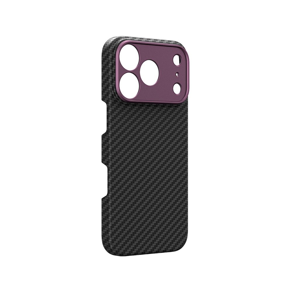 Apple iPhone 18 Pro Kılıf M-safe Şarj Özellikli 1500D Aramid Fiber Lens Korumalı Amazingthing Titan Max Serisi Karbon Kapak - 3