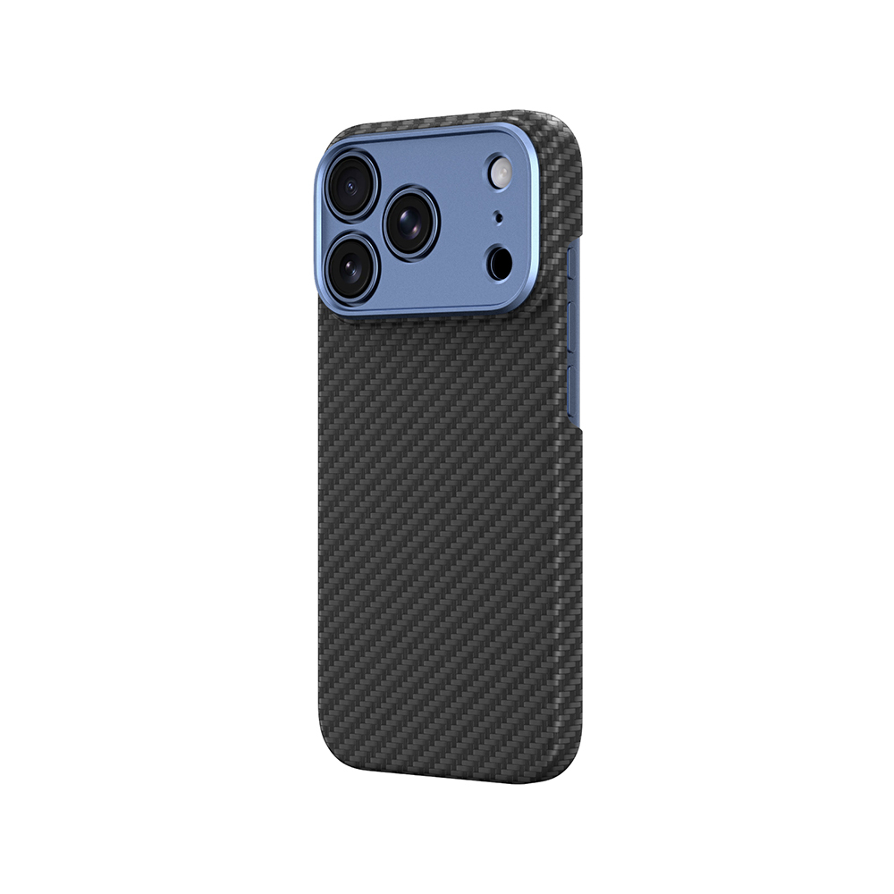 Apple iPhone 18 Pro Kılıf M-safe Şarj Özellikli 1500D Aramid Fiber Lens Korumalı Amazingthing Titan Max Serisi Karbon Kapak - 1