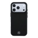 Apple iPhone 18 Pro Kılıf Mercedes Benz Orjinal Lisanslı M-safe Şarj Özellikli PU Deri 3D Metal Logolu Kartlıklı Kapak - 3