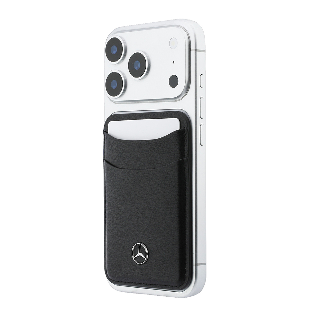 Apple iPhone 18 Pro Kılıf Mercedes Benz Orjinal Lisanslı M-safe Şarj Özellikli PU Deri 3D Metal Logolu Kartlıklı Kapak - 8