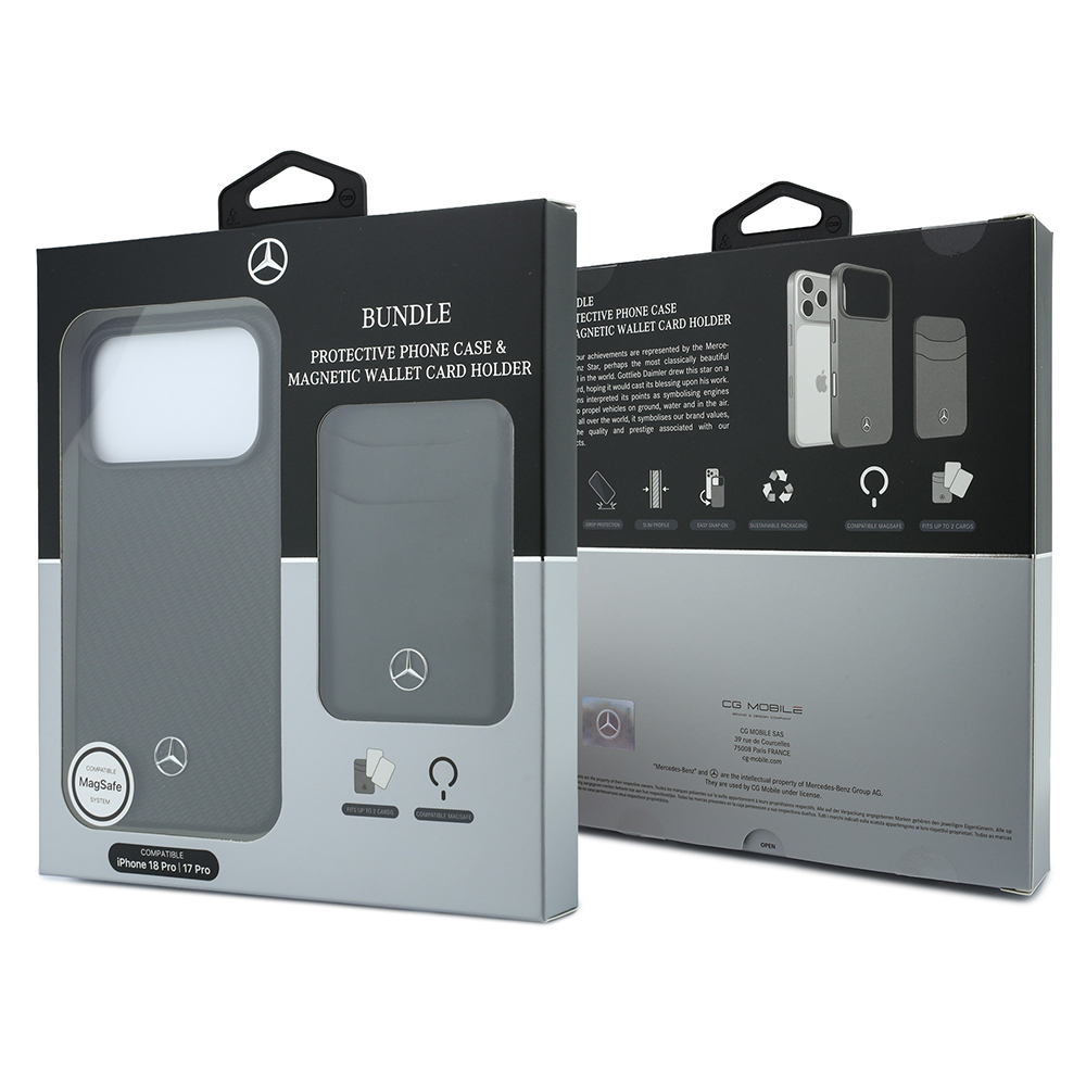 Apple iPhone 18 Pro Kılıf Mercedes Benz Orjinal Lisanslı M-safe Şarj Özellikli PU Deri 3D Metal Logolu Kartlıklı Kapak - 13