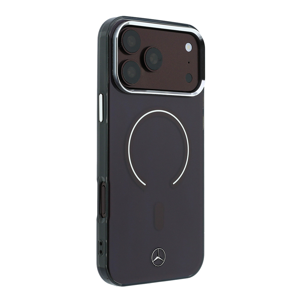 Apple iPhone 18 Pro Max Kılıf Mercedes Benz Orjinal Lisanslı M-safe Şarj Özellikli Saydam Yüzey İkonik 3D Metal Logolu Kapak - 3