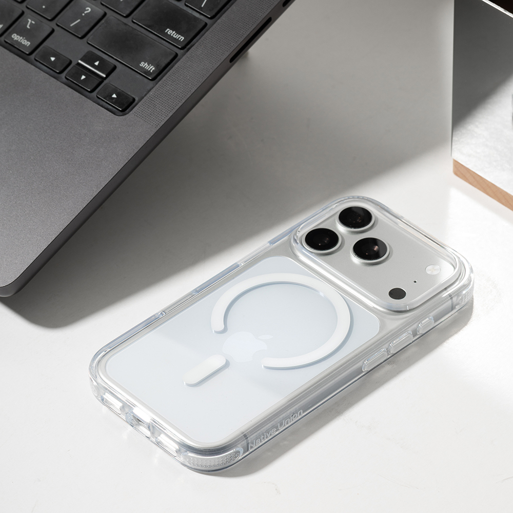 Apple iPhone 18 Pro Kılıf M-safe Şarj Özellikli Native Union Airbag Tasarımlı RE Clear Serisi Kapak - 7