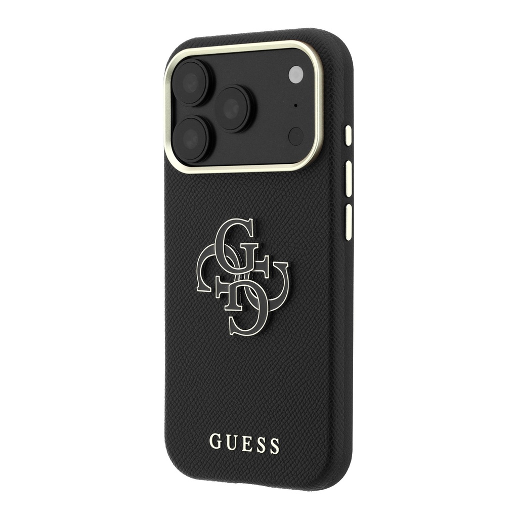 Apple iPhone 18 Pro Max Kılıf Guess Orjinal Lisanslı PU Yazı ve 4G Büyük Metal Logolu Kapak - 1