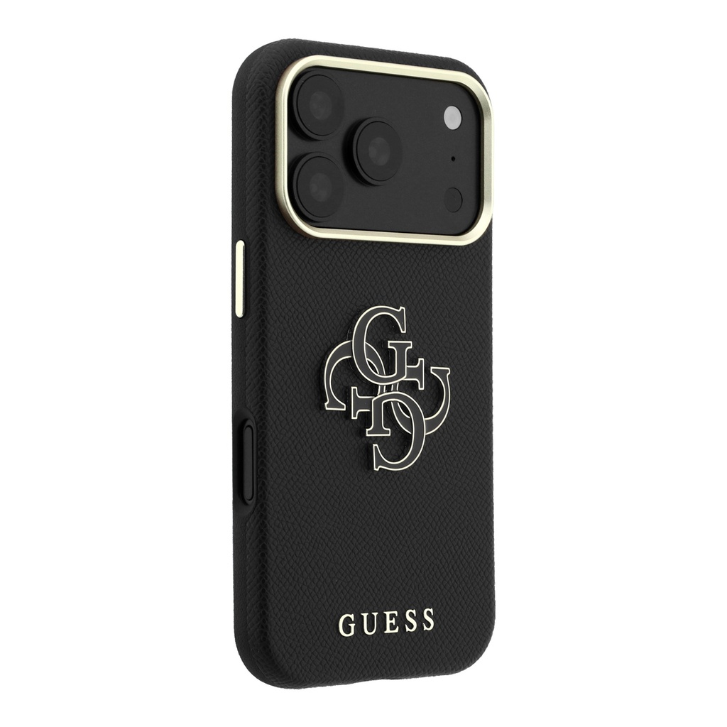 Apple iPhone 18 Pro Max Kılıf Guess Orjinal Lisanslı PU Yazı ve 4G Büyük Metal Logolu Kapak - 3
