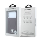 Apple iPhone 18 Pro Kılıf Karl Lagerfeld Orjinal Lisanslı M-safe Şarj Özellikli KHEAD Metal Logolu PU Grained Deri Kapak - 7