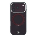 Apple iPhone 18 Pro Max Kılıf Mercedes Benz Orjinal Lisanslı M-safe Şarj Özellikli 360 Derece Dönebilen Standlı Metal Logolu Sert PC Kapak - 2