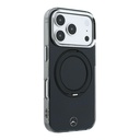 Apple iPhone 18 Pro Max Kılıf Mercedes Benz Orjinal Lisanslı M-safe Şarj Özellikli 360 Derece Dönebilen Standlı Metal Logolu Sert PC Kapak - 3