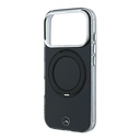Apple iPhone 18 Pro Max Kılıf Mercedes Benz Orjinal Lisanslı M-safe Şarj Özellikli 360 Derece Dönebilen Standlı Metal Logolu Sert PC Kapak - 6