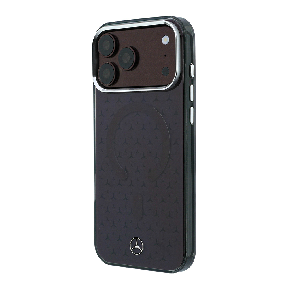 Apple iPhone 18 Pro Max Kılıf Mercedes Benz Orjinal Lisanslı M-safe Şarj Özellikli Çift Katmanlı Yıldız Desenli Sert PC Kapak - 1