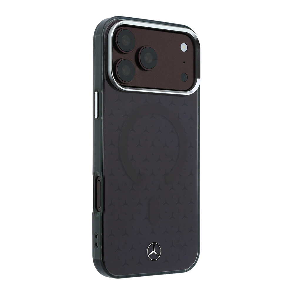 Apple iPhone 18 Pro Max Kılıf Mercedes Benz Orjinal Lisanslı M-safe Şarj Özellikli Çift Katmanlı Yıldız Desenli Sert PC Kapak - 3