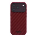 Apple iPhone 18 Pro Max Kılıf TUMI Orjinal Lisanslı M-safe Şarj Özellikli PU Karbon Tasarımlı Metal Logolu Kapak - 2