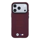 Apple iPhone 18 Pro Max Kılıf BMW Orjinal Lisanslı M-safe Şarj Özellikli PU Delikli Metal M Logolu Kapak - 2