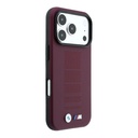 Apple iPhone 18 Pro Max Kılıf BMW Orjinal Lisanslı M-safe Şarj Özellikli PU Delikli Metal M Logolu Kapak - 3