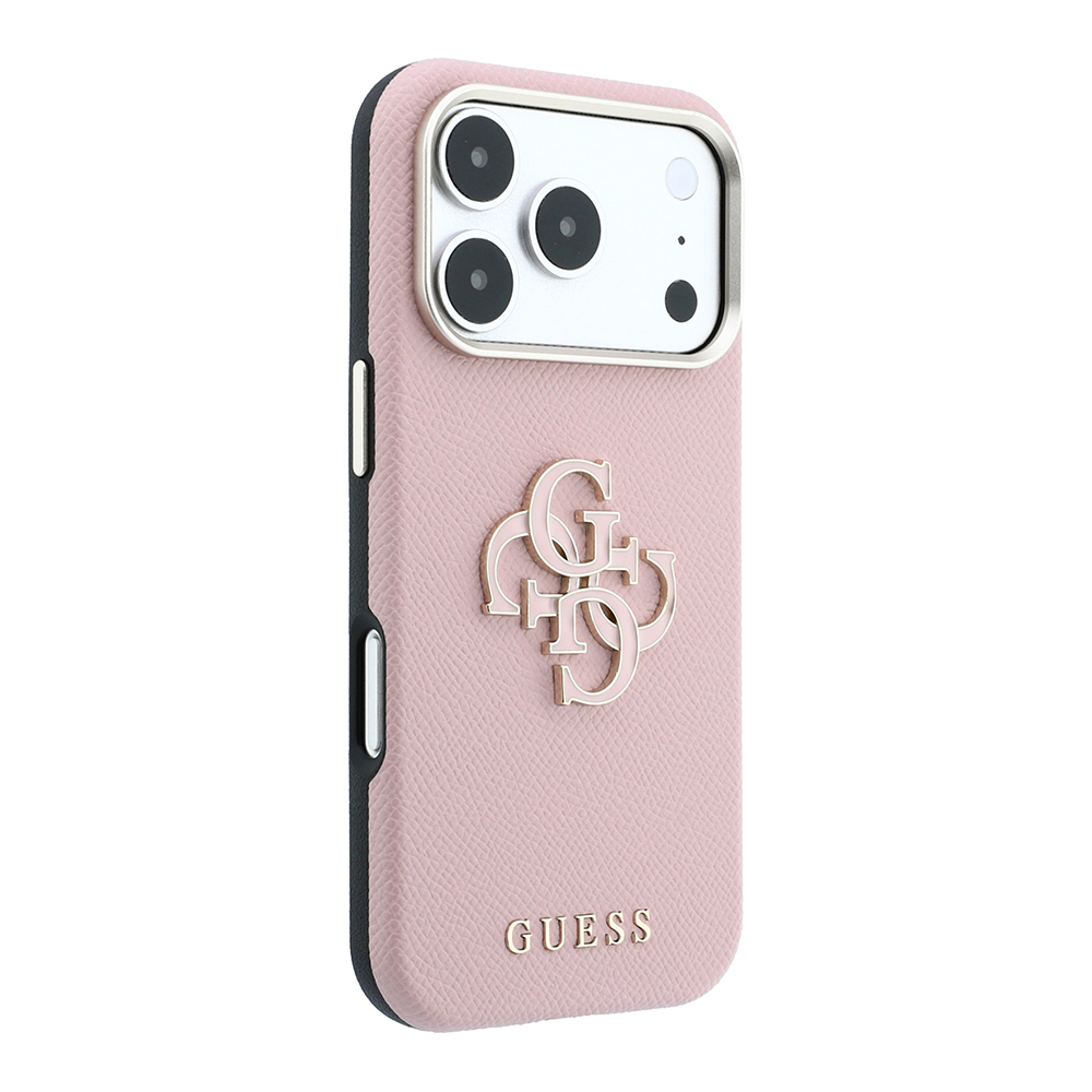 Apple iPhone 18 Pro Kılıf Guess Orjinal Lisanslı PU Yazı ve 4G Büyük Metal Logolu Kapak - 3