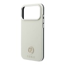 Apple iPhone 18 Pro Max Kılıf Guess Orjinal Lisanslı M-safe Şarj Özellikli PU Taşlı Metal 4G ve Yazı Logolu Kapak - 5