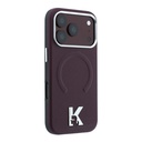 Apple iPhone 18 Pro Max Kılıf Karl Lagerfeld Orjinal Lisanslı M-safe Şarj Özellikli KHEAD Metal Logolu PU Grained Deri Kapak - 3