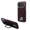 Apple iPhone 18 Pro Max Kılıf Karl Lagerfeld Orjinal Lisanslı M-Safe Şarj Özellikli K&C Metal Logolu PU 360 Derece Dönebilen Standlı Kapak - 1