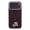 Apple iPhone 18 Pro Max Kılıf Karl Lagerfeld Orjinal Lisanslı M-Safe Şarj Özellikli K&C Metal Logolu PU 360 Derece Dönebilen Standlı Kapak - 2