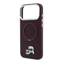 Apple iPhone 18 Pro Max Kılıf Karl Lagerfeld Orjinal Lisanslı M-Safe Şarj Özellikli K&C Metal Logolu PU 360 Derece Dönebilen Standlı Kapak - 5