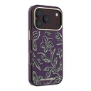 Apple iPhone 18 Pro Kılıf Karl Lagerfeld Orjinal Lisanslı M-safe Şarj Özellikli Gold Metal Kamera Çerçeveli Çiçek Tasarımlı Kapak - 3
