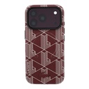 Apple iPhone 18 Pro Max Kılıf Lacoste Orjinal Lisanslı M-safe Şarj Özellikli Metal Logolu Deri Karışık Monogram Desenli Kapak - 2