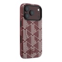 Apple iPhone 18 Pro Max Kılıf Lacoste Orjinal Lisanslı M-safe Şarj Özellikli Metal Logolu Deri Karışık Monogram Desenli Kapak - 3