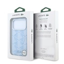 Apple iPhone 18 Pro Max Kılıf Lacoste Orjinal Lisanslı M-safe Şarj Özellikli Metal Logolu Deri Karışık Monogram Desenli Kapak - 7