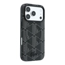 Apple iPhone 18 Pro Max Kılıf Lacoste Orjinal Lisanslı M-safe Şarj Özellikli Metal Logolu Deri Karışık Monogram Desenli Kapak - 3