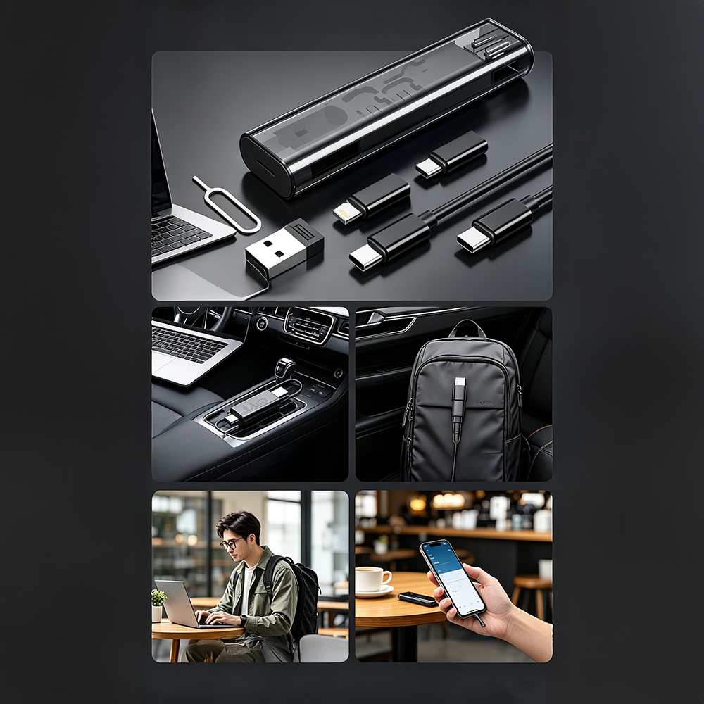 Zore 5in1 Type-C to Type-C PD Kablolu 60W Çevirici Adaptör Seti Saklama Kutusu - 2