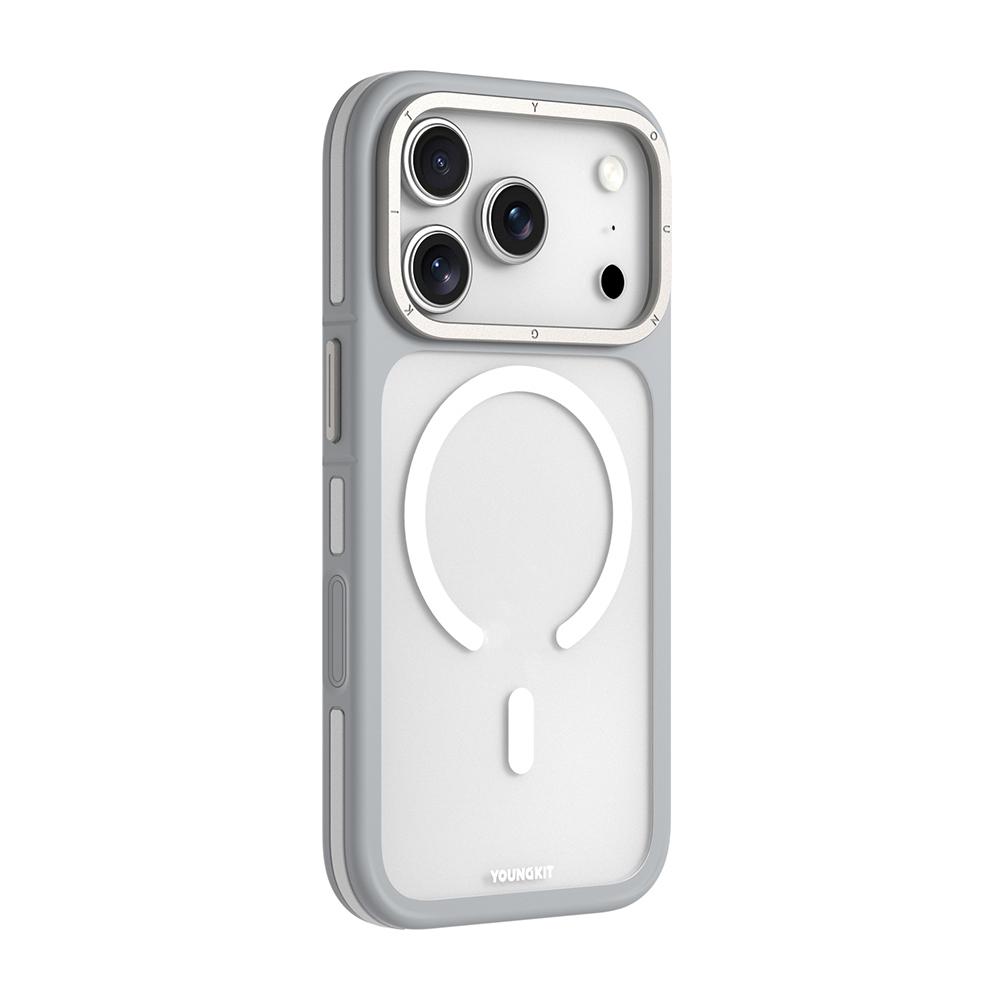 Apple iPhone 17 Pro Uyumlu Kılıf M-safe Şarj Özellikli Youngkit Rock Sand Serisi Kapak - 13