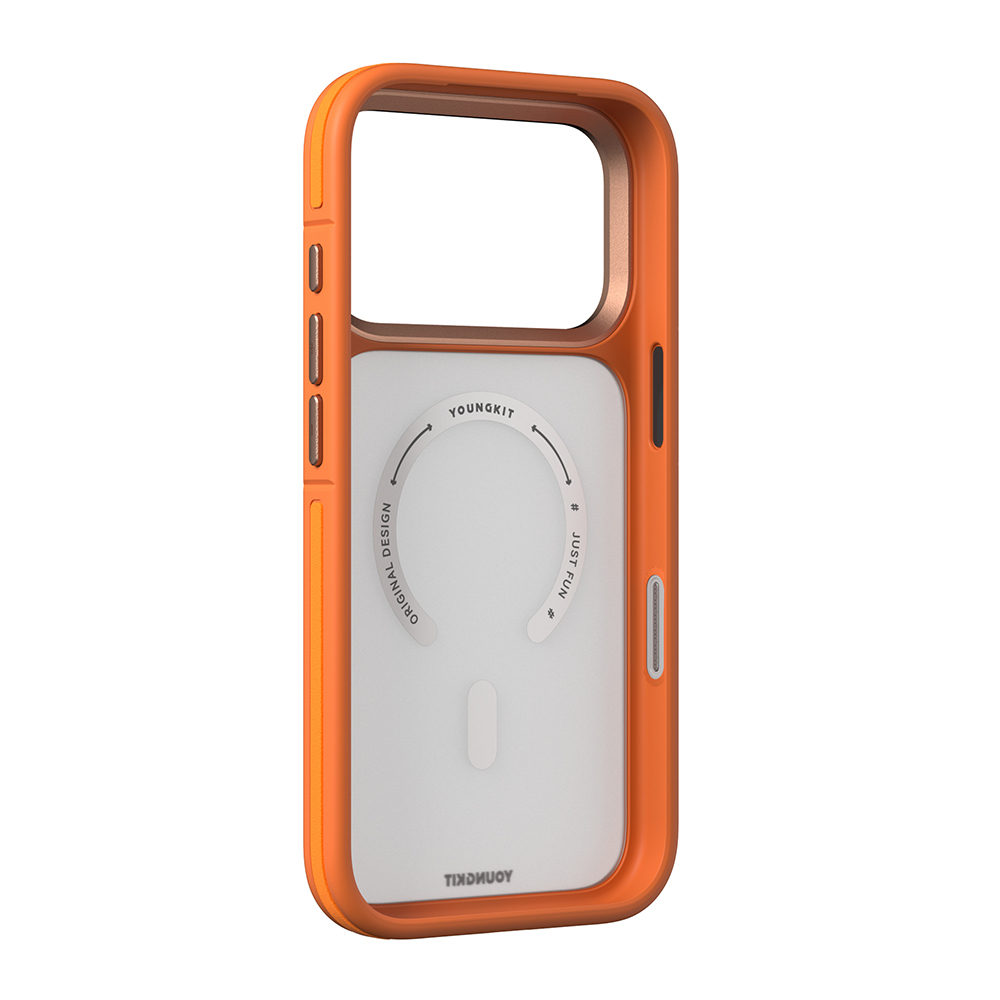 Apple iPhone 17 Pro Max Uyumlu Kılıf M-safe Şarj Özellikli Youngkit Rock Sand Serisi Kapak - 5