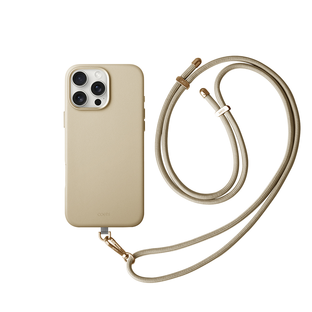 Apple iPhone 16 Pro Uyumlu Kılıf Magsafe Şarj Özellikli Soft Arka Yüzey Askı İpli Coehl Muse Kapak - 9