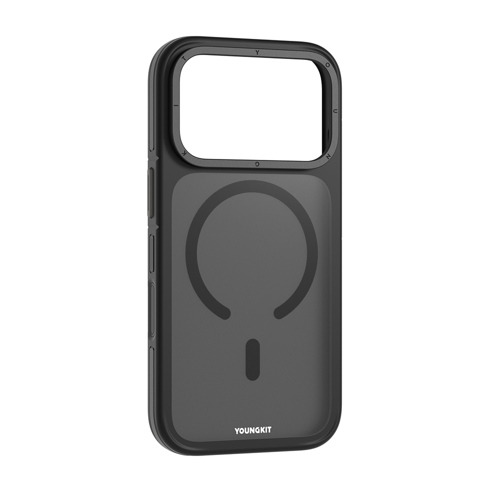 Apple iPhone 17 Pro Max Uyumlu Kılıf M-safe Şarj Özellikli Youngkit Rock Sand Serisi Kapak - 9