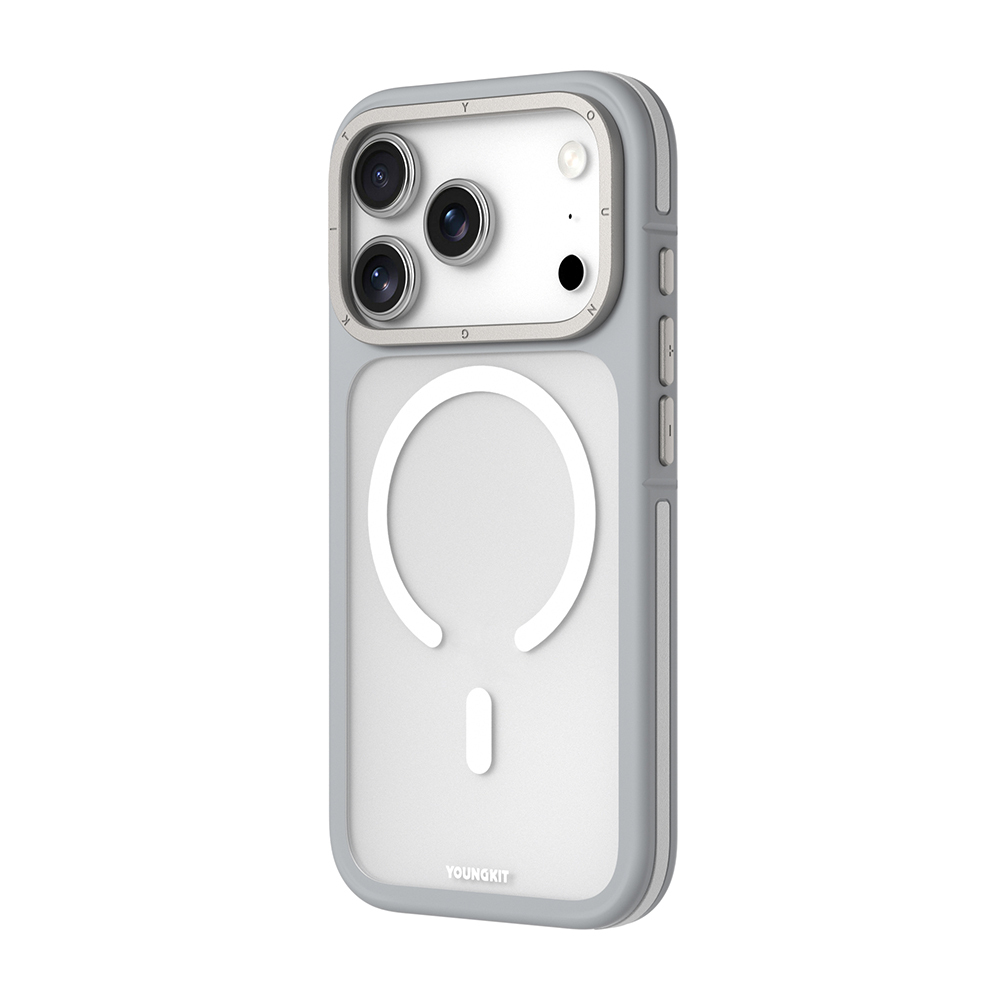 Apple iPhone 17 Pro Max Uyumlu Kılıf M-safe Şarj Özellikli Youngkit Rock Sand Serisi Kapak - 14