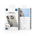 Apple iPhone 16 Uyumlu Wiwu Wi-IP002 2in1 Temperli Cam Ahize Toz Önleyici Ekran Koruyucu ve Kamera Lens Koruyucu Set - 1