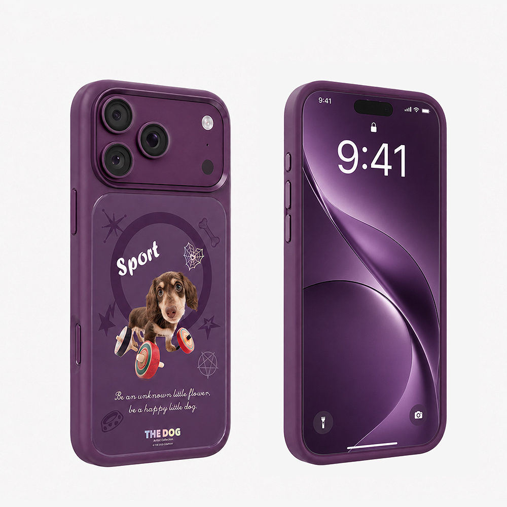 Apple iPhone 18 Pro Kılıf M-safe Şarj Özellikli 3D Baskılı Tasarım Mutural The Dog Serisi Kapak - 3