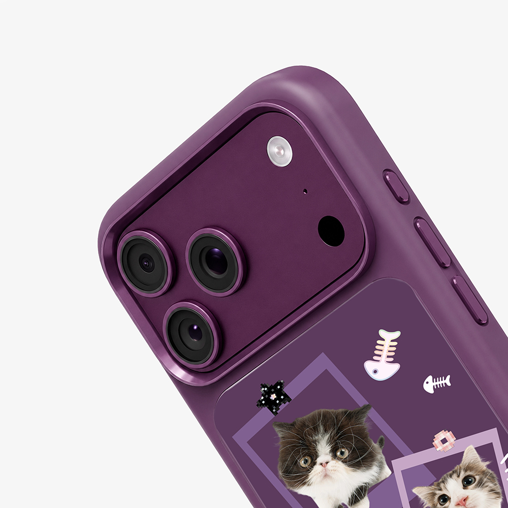 Apple iPhone 18 Pro Max Kılıf M-safe Şarj Özellikli 3D Baskılı Tasarım Mutural The Cat Serisi Kapak - 2