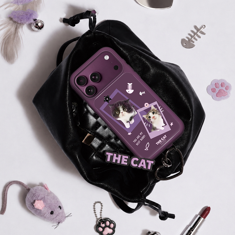 Apple iPhone 18 Pro Max Kılıf M-safe Şarj Özellikli 3D Baskılı Tasarım Mutural The Cat Serisi Kapak - 8
