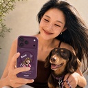 Apple iPhone 18 Pro Max Kılıf M-safe Şarj Özellikli 3D Baskılı Tasarım Mutural The Dog Serisi Kapak - 9