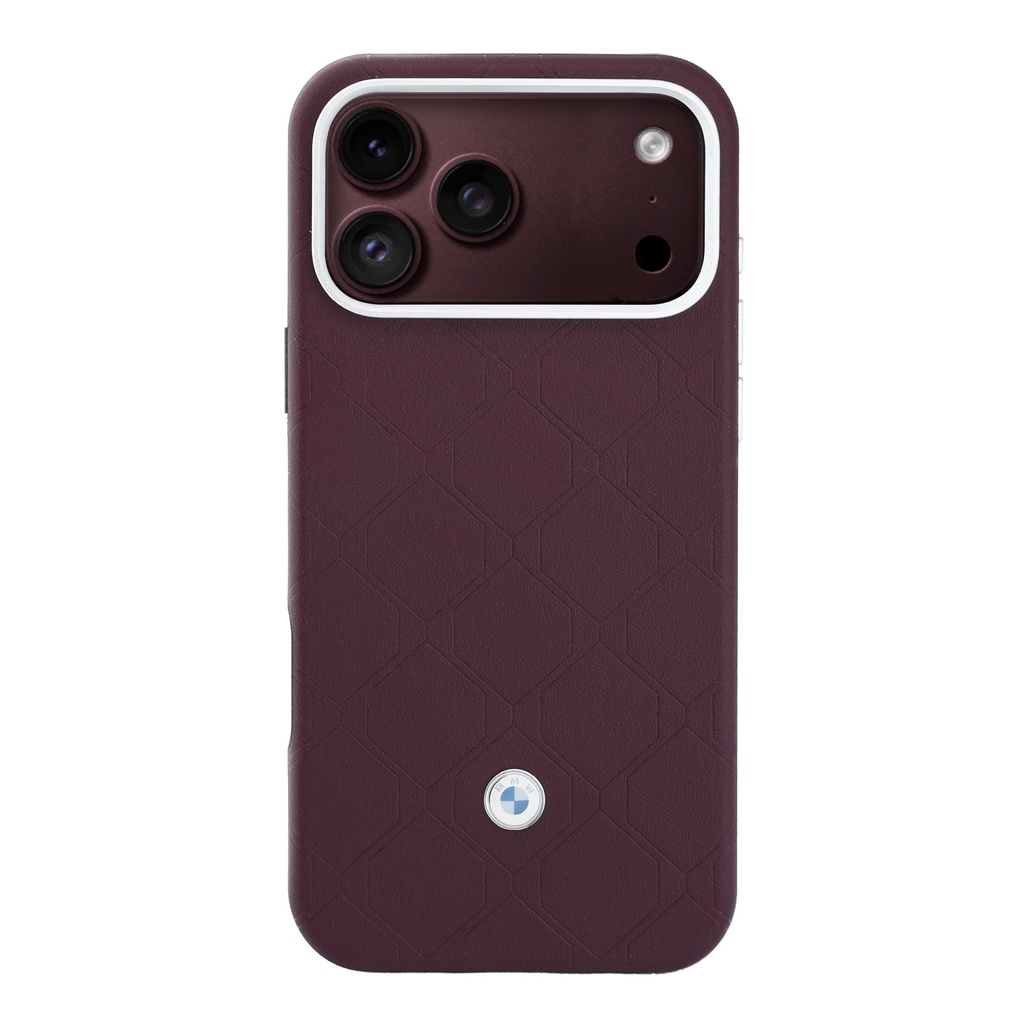 Apple iPhone 18 Pro Kılıf BMW Orjinal Lisanslı M-safe Şarj Özellikli Metal Logolu Kabartmalı Kapitone Deri Kartlıklı Kapak - 2