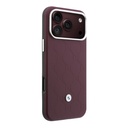 Apple iPhone 18 Pro Kılıf BMW Orjinal Lisanslı M-safe Şarj Özellikli Metal Logolu Kabartmalı Kapitone Deri Kartlıklı Kapak - 3