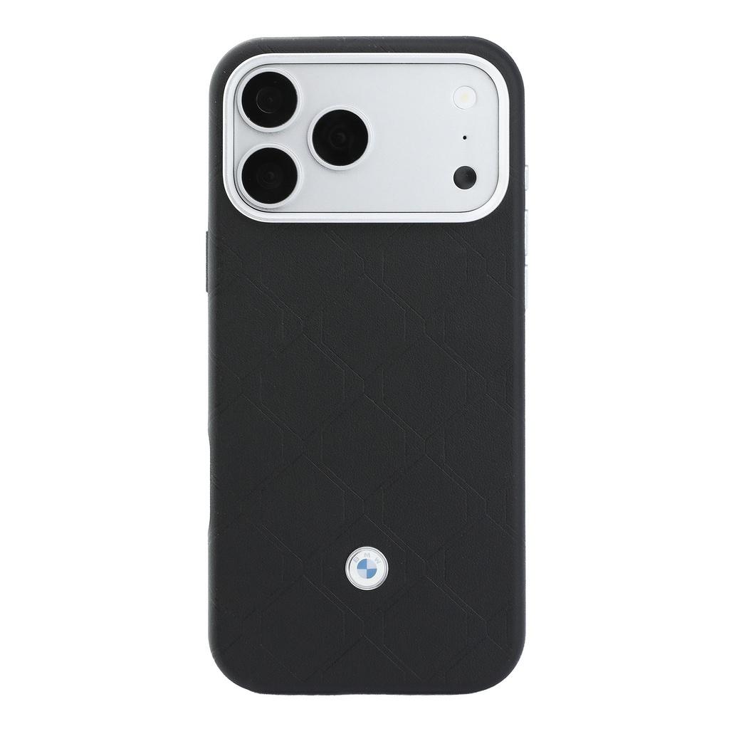 Apple iPhone 18 Pro Kılıf BMW Orjinal Lisanslı M-safe Şarj Özellikli Metal Logolu Kabartmalı Kapitone Deri Kartlıklı Kapak - 2