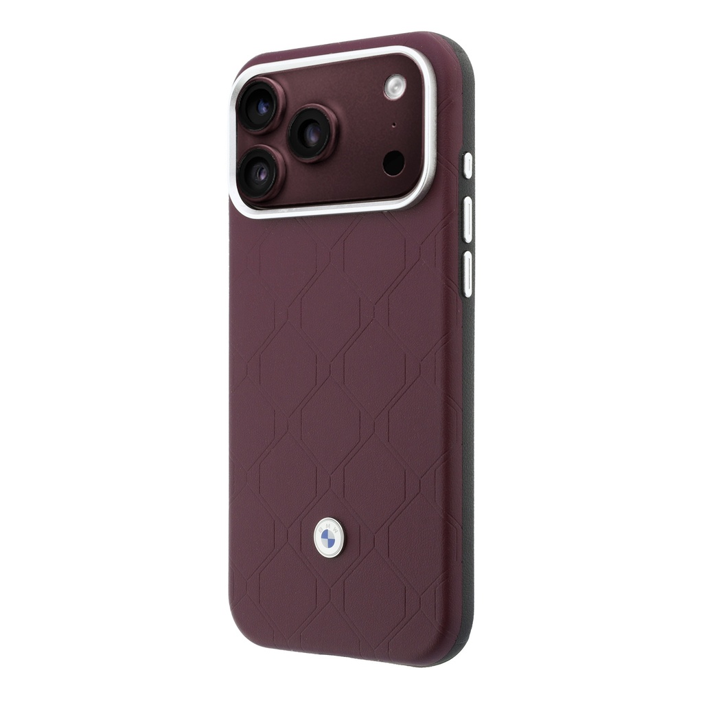 Apple iPhone 18 Pro Max Kılıf BMW Orjinal Lisanslı M-safe Şarj Özellikli Metal Logolu Kabartmalı Kapitone Deri Kartlıklı Kapak - 1
