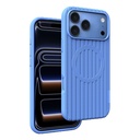 Apple iPhone 17 Pro Uyumlu Kılıf M-Safe Şarj Özellikli Çizgi Desenli Kumaş Dokulu Zore Paris Lorin Kapak - 9