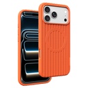 Apple iPhone 17 Pro Uyumlu Kılıf M-Safe Şarj Özellikli Çizgi Desenli Kumaş Dokulu Zore Paris Lorin Kapak - 8