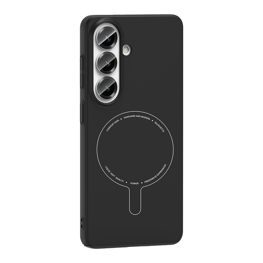 Samsung Galaxy S26 Uyumlu FE Kılıf M-Safe Şarj Özellikli Kamera Korumalı Zore Elio Sert PC Kapak - 1