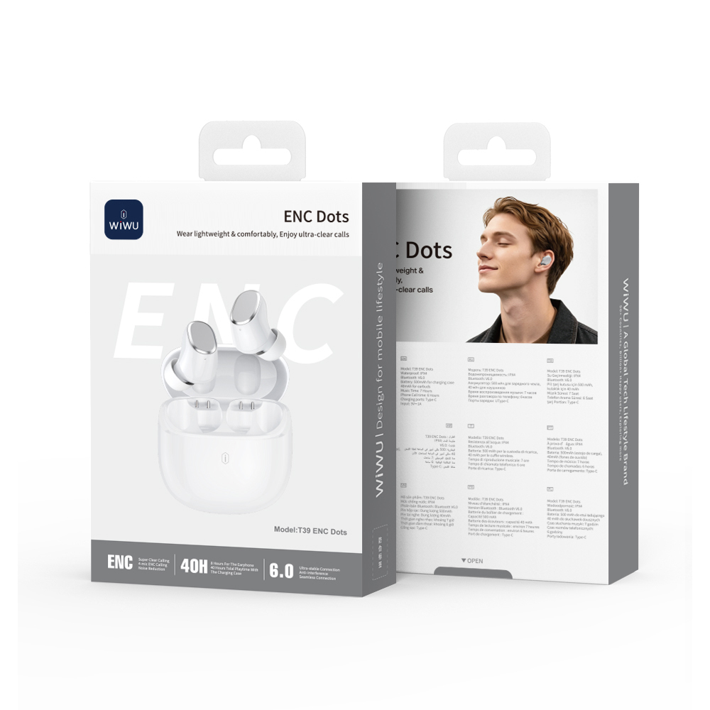 Wiwu T39 ENC Teknolojili Suya Dayanıklı Kulak İçi Bluetooth Kulaklık v6.0 - 5